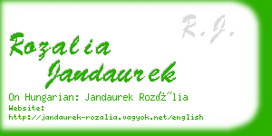 rozalia jandaurek business card